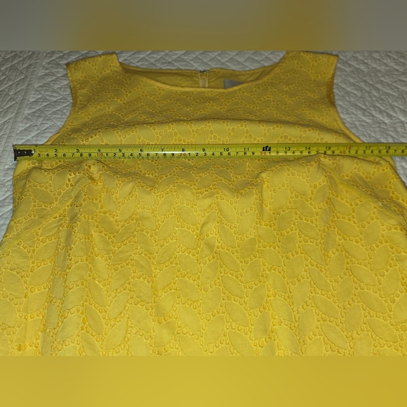NWT Ann Taylor Loft Bright Yellow Shift Dress Women's Size 8 - Picture 4 of 9
